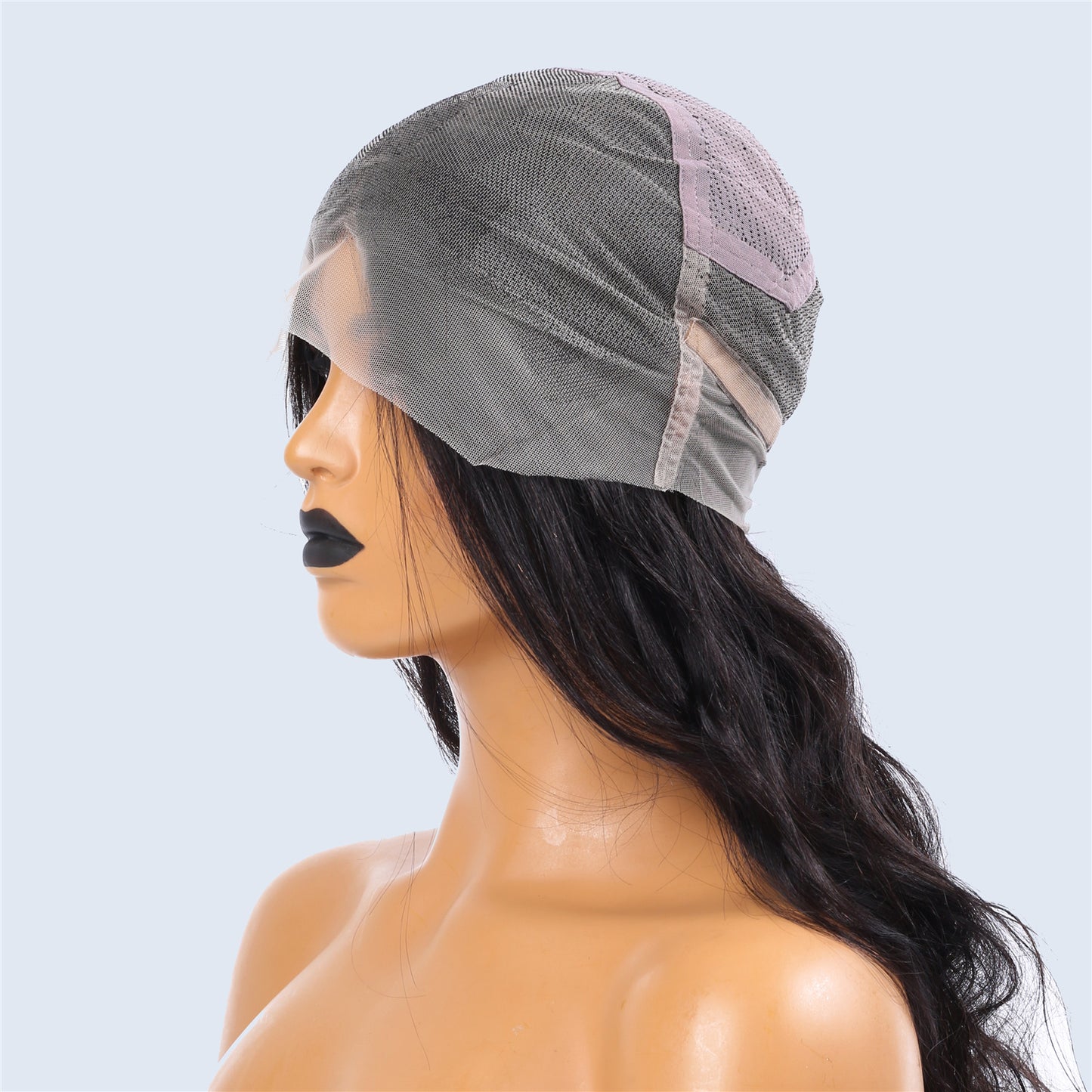 Real Hair Full Lace Wig Black Color