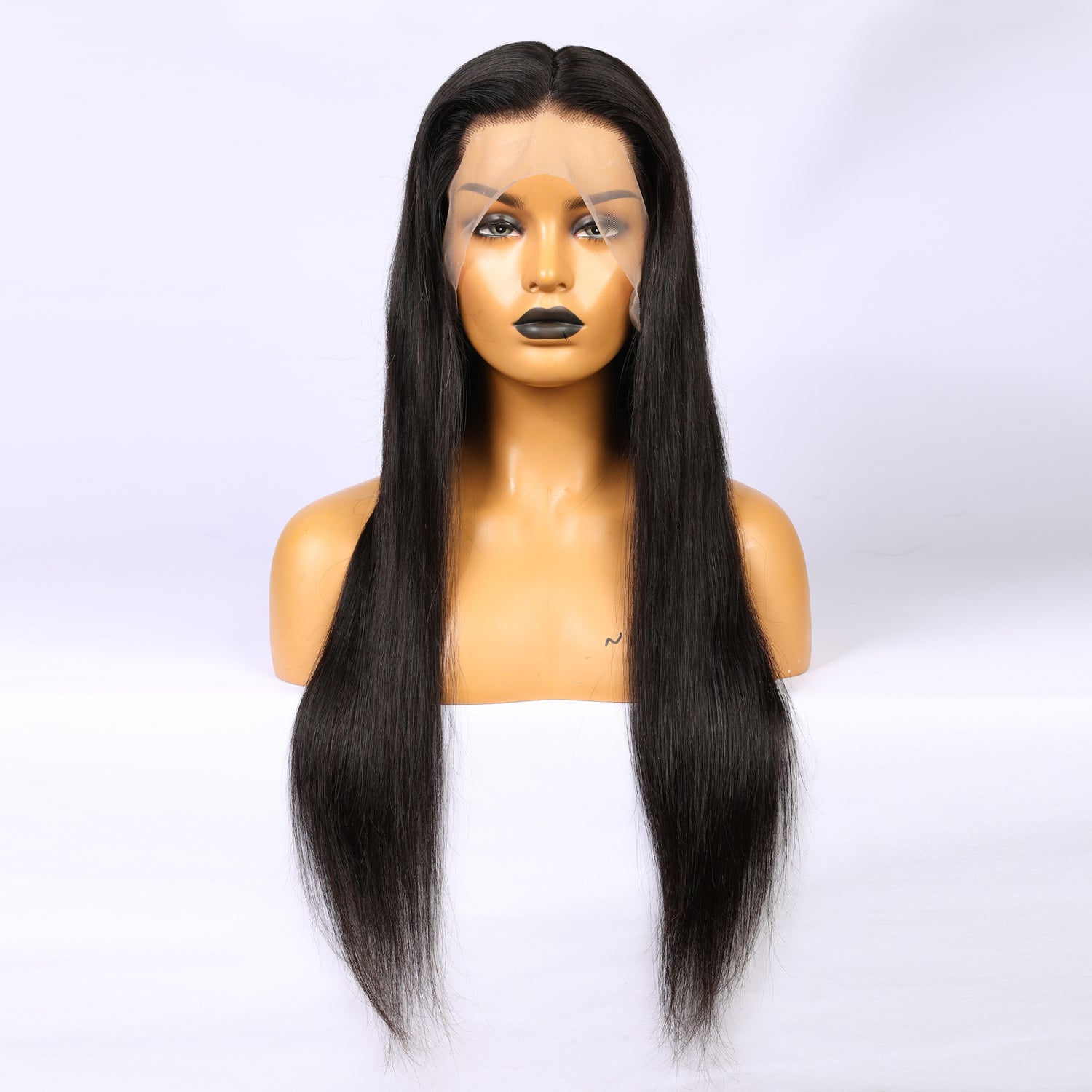 Real Human Hair Wigs Black Color