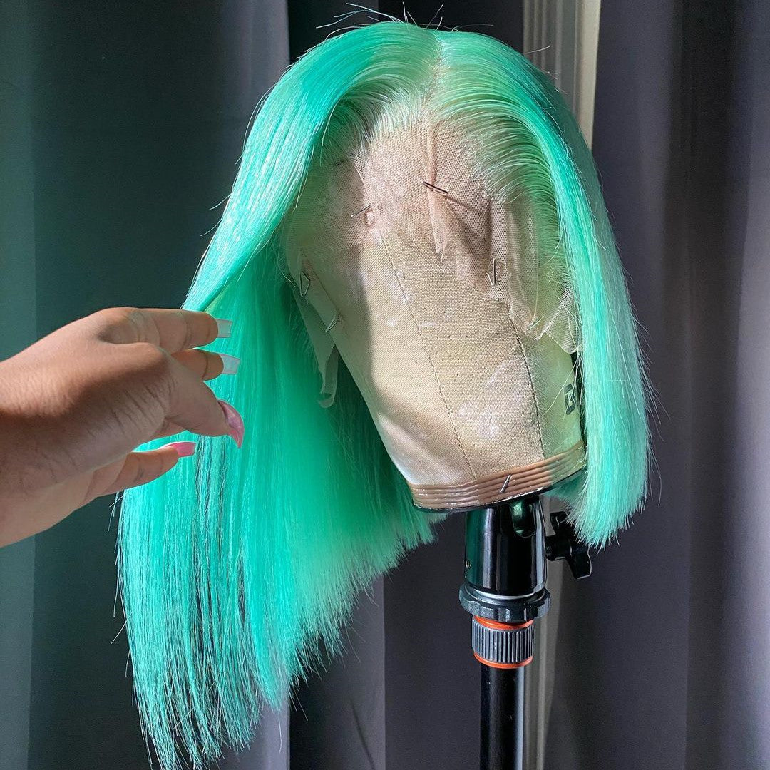Tiffany Color Lace Front Bob Wigs