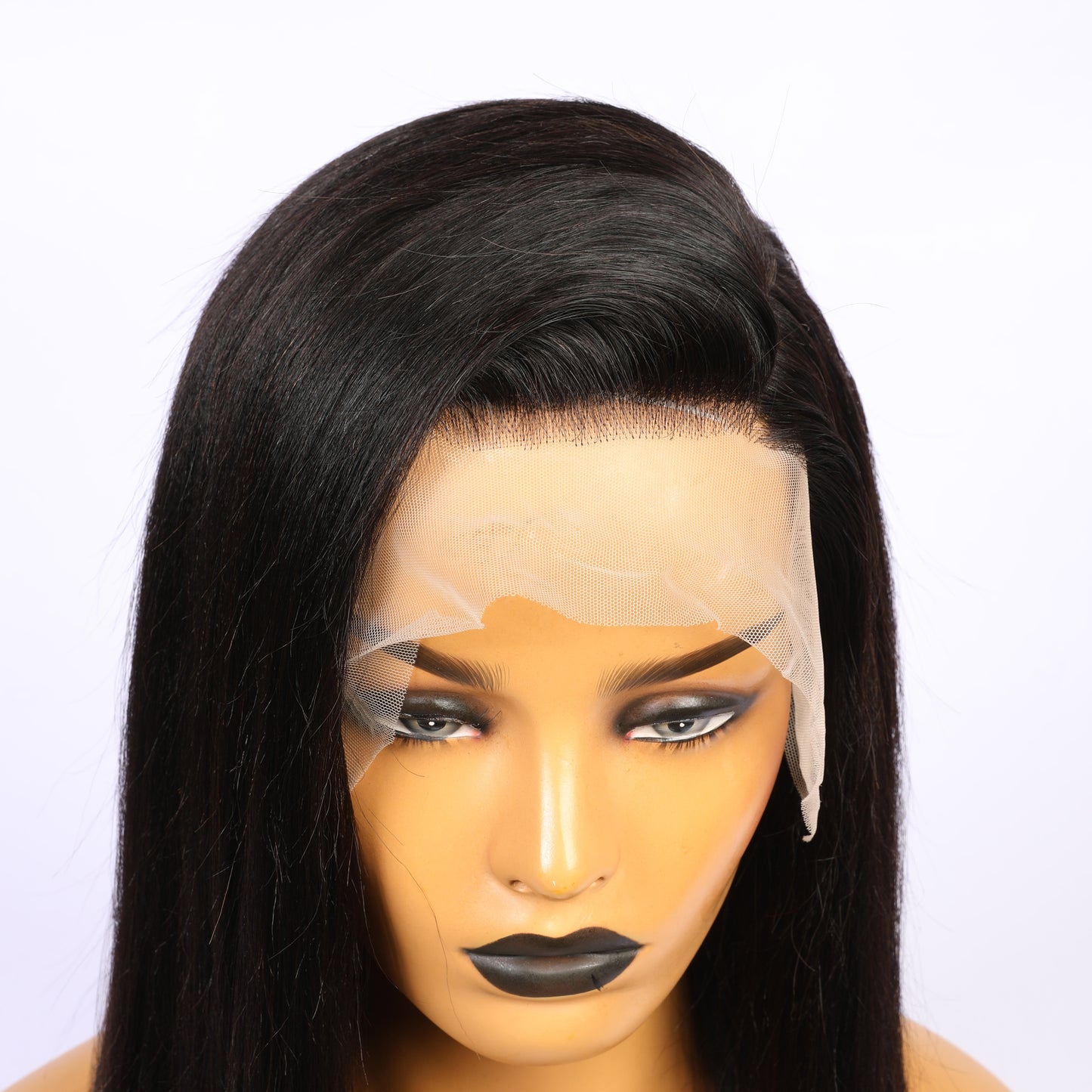 Real Human Hair Wigs Black Color