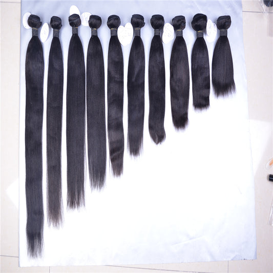Real Human Hair Weaves Yaki Straight