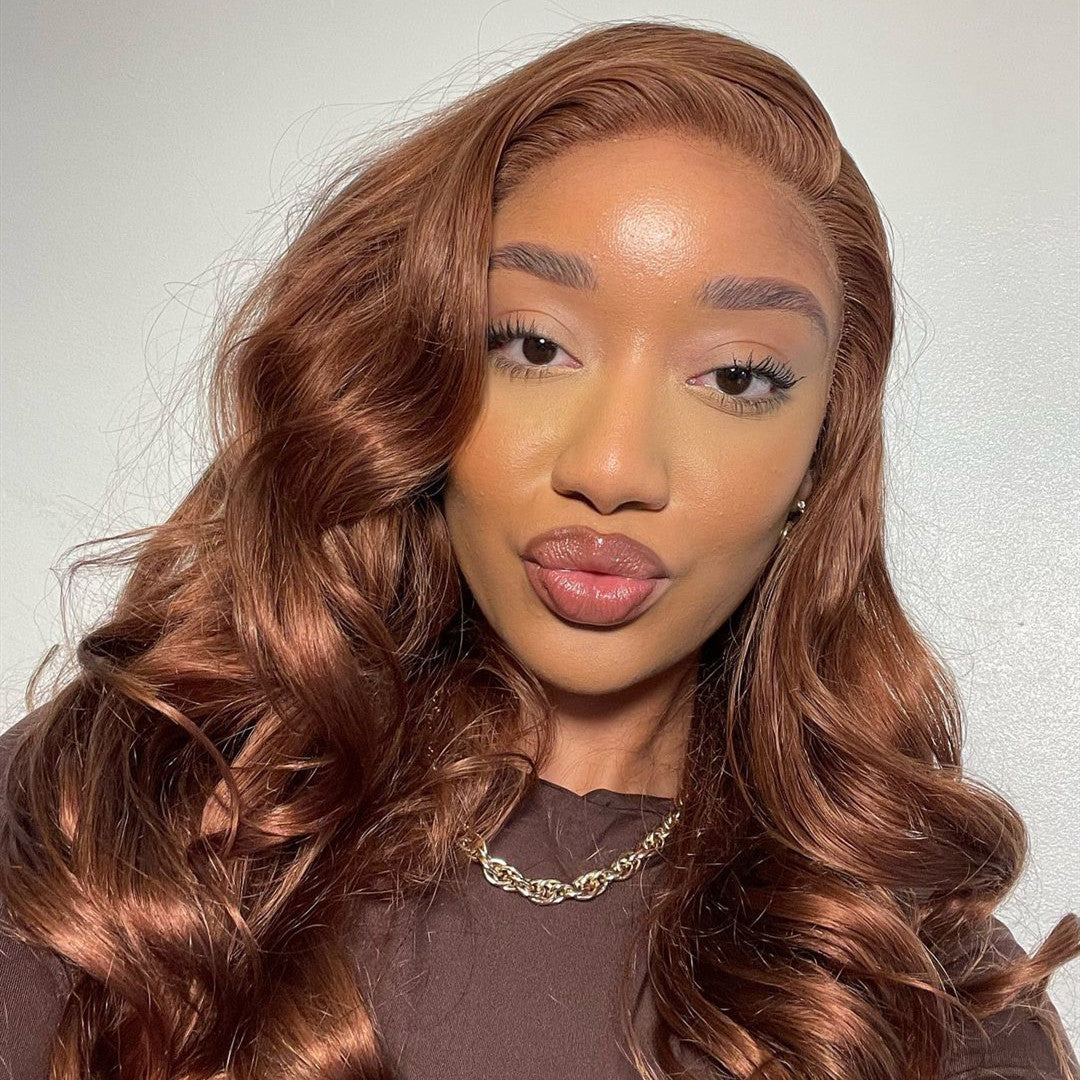 Brazilian Hair Brown Color Lace Front Wig