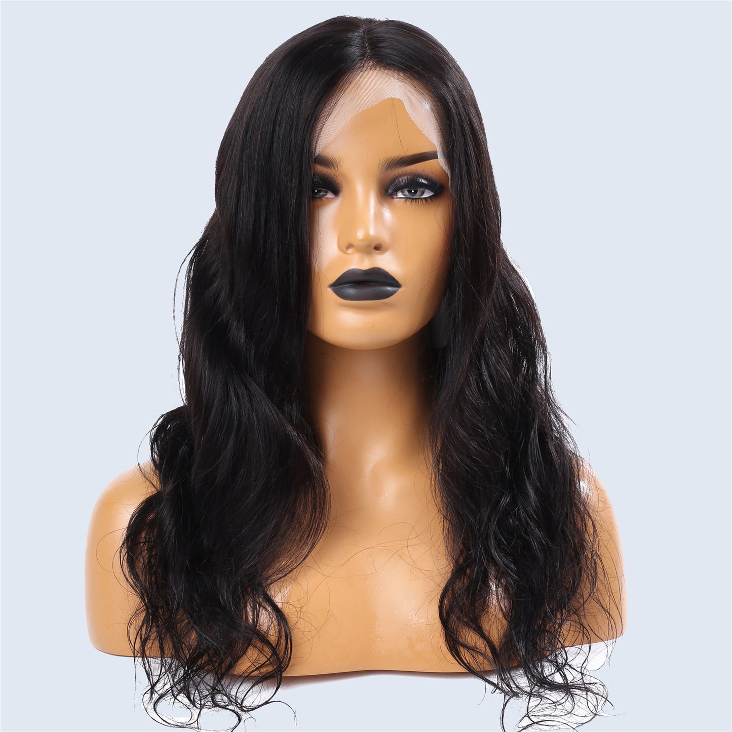 Real Hair Full Lace Wig Black Color