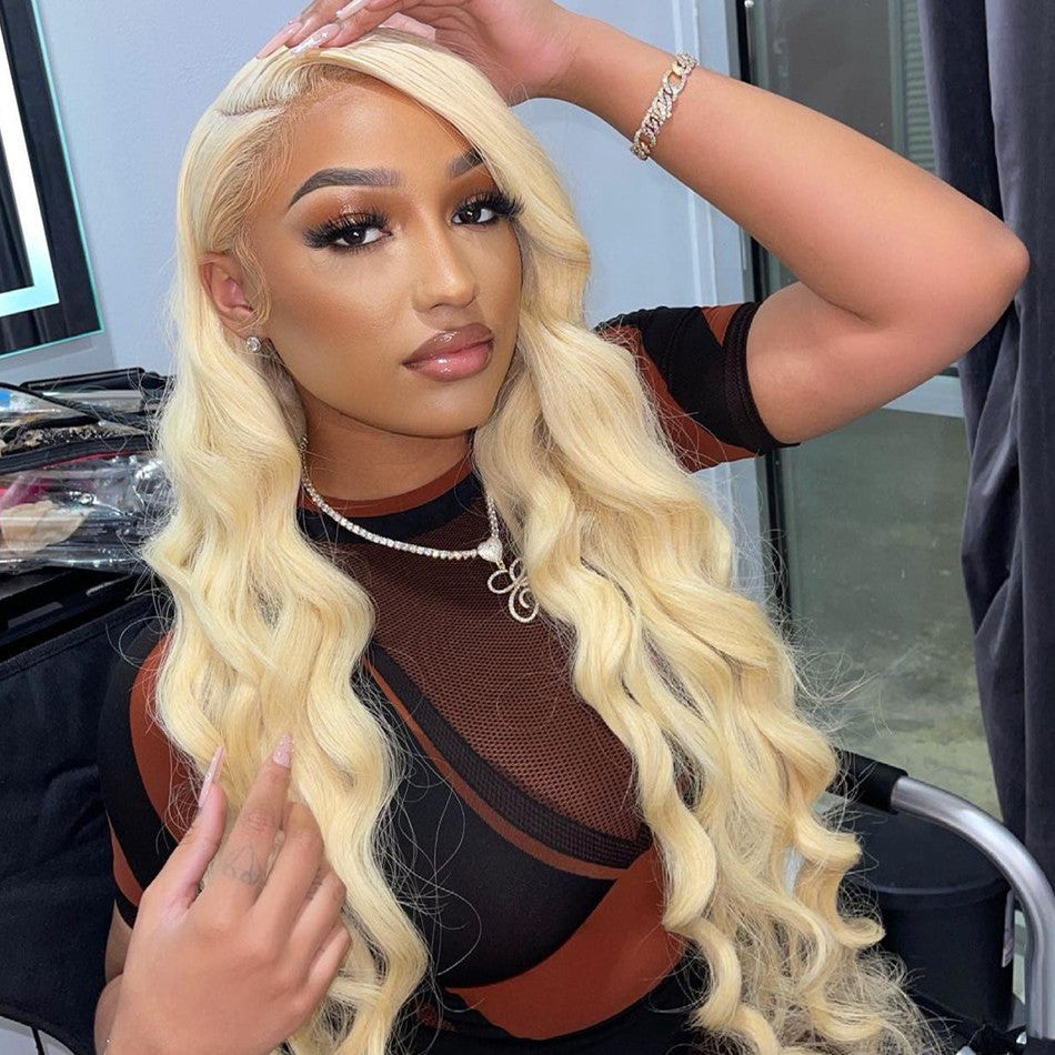 613 Blonde Color Full Lace Wigs