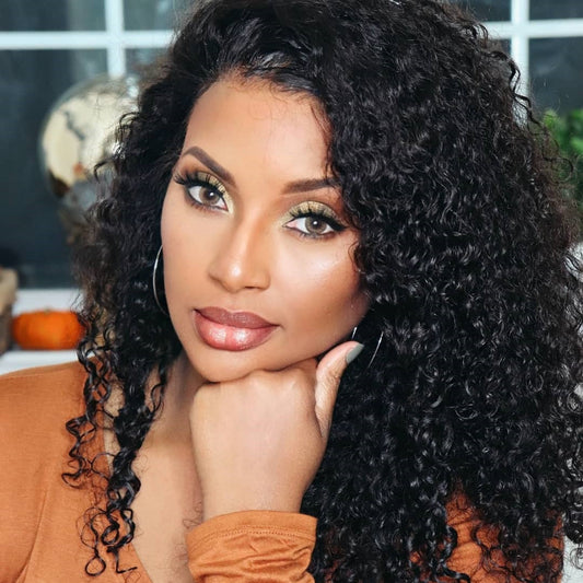 Real Human Hair Full Lace Wig Curly Style