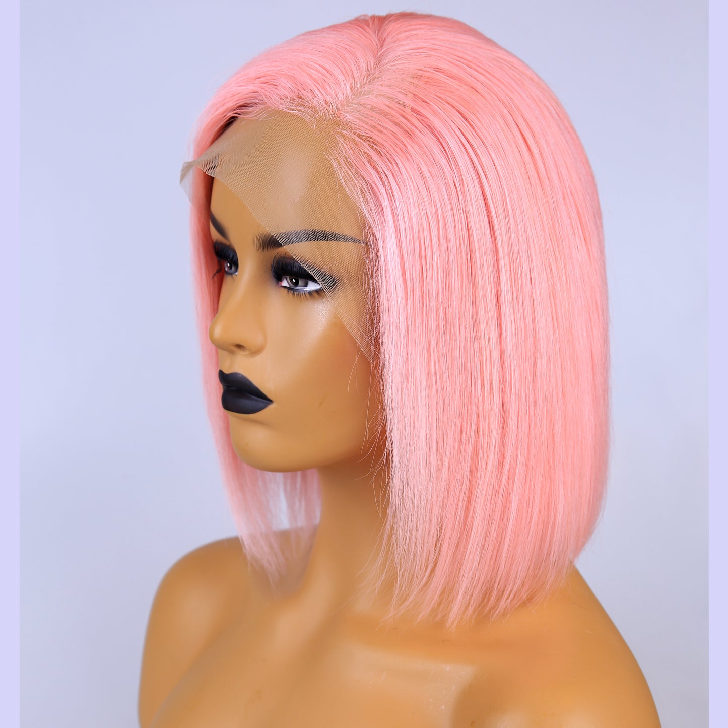 Real Human Hair Pink Bob Wigs