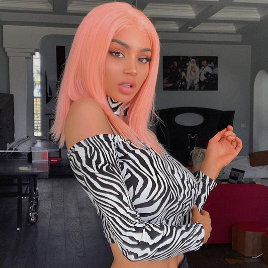 Real Human Hair Pink Bob Wigs
