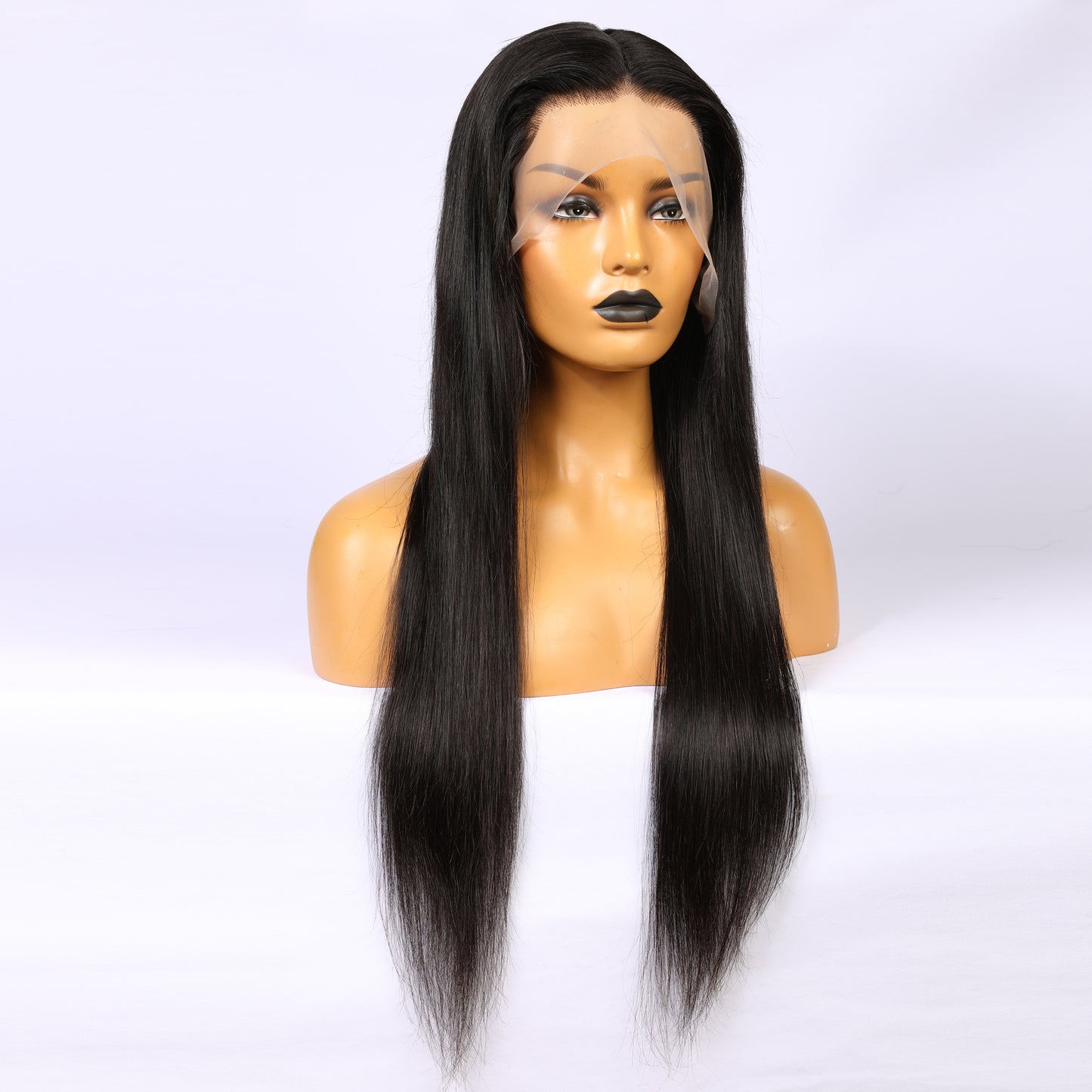 Real Human Hair Wigs Black Color