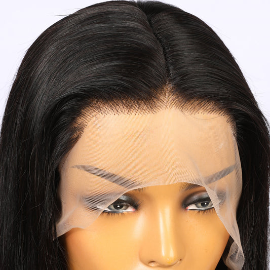 Real Human Hair Wigs Black Color