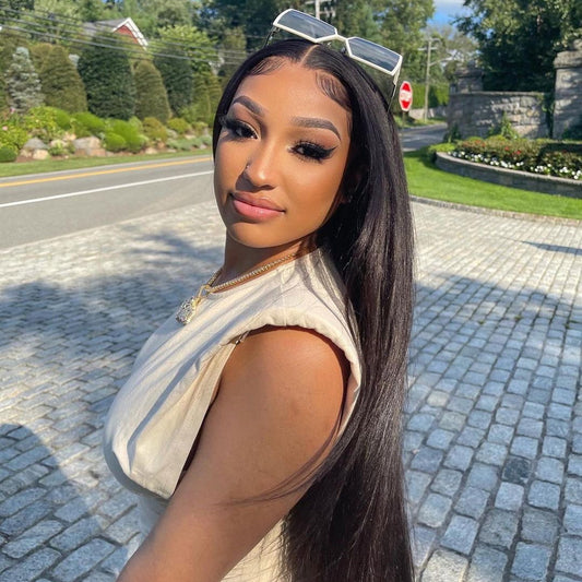 Real Human Hair Wigs Black Color